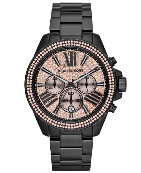 michael kors black steel watch|Michael Kors black watch women's.